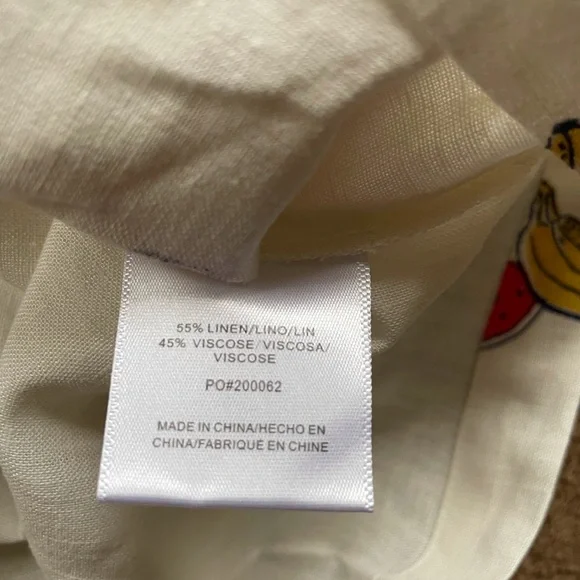 ModCloth fruit print top with tie nwt small - Picture 2 of 4